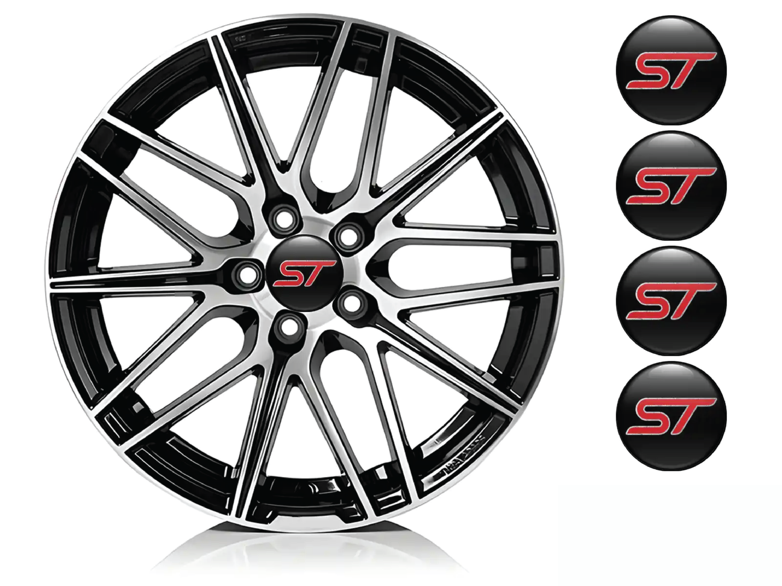 Ford ST Wheel Hub Dome Sticker - Image 2